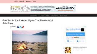 The Elements of Astrology: Fire, Earth, Air & Water Signs - AstroStyle
