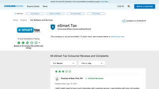 eSmart Tax Software Reviews: What To Know | ConsumerAffairs ...