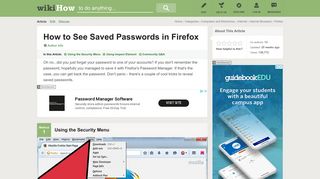 How to See Saved Passwords in Firefox: 10 Steps (with Pictures)