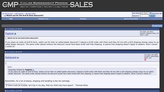 Watch out for the Graf & Sons discount!!! - CMP Forums