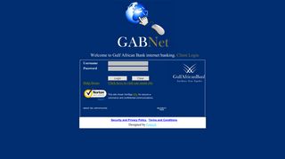 Gulf African Bank Internet Banking Client Login