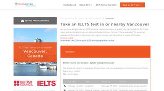 Take the IELTS test in or nearby Vancouver - IELTS test centers