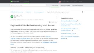 Register QuickBooks Desktop using Intuit Account - QuickBooks ...