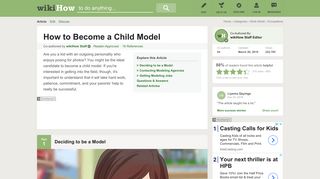 How to Become a Child Model (with Pictures) - wikiHow