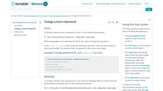 Change a User's Password (Nessus Command Line)