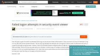 Failed logon attempts in security event viewer - Windows Server ...