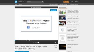 How to set up your Google Scholar profile (Google Scholar Citations)