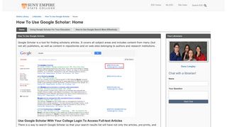 Home - How To Use Google Scholar - LibGuides at Empire State ...