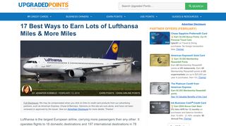 17 Best Ways to Earn Lots of Lufthansa Miles & More Miles [List]