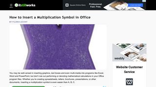 How to Insert a Multiplication Symbol in Office | It Still Works