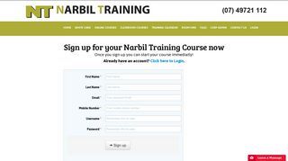 Narbil Training - Register