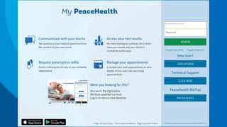 My PeaceHealth - Login Page
