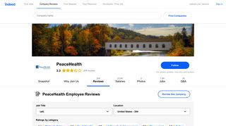 Working at PeaceHealth: 201 Reviews | Indeed.com