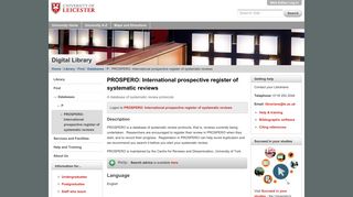 PROSPERO: International prospective register of systematic reviews ...