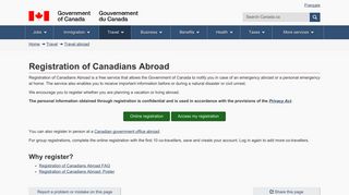 Registration of Canadians Abroad - Travel.gc.ca