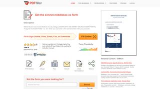 Simnet Middlesex Cc - Fill Online, Printable, Fillable, Blank | PDFfiller