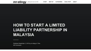How to Start a Limited Liability Partnership in Malaysia | mr-stingy