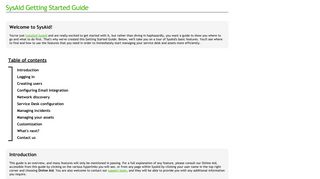 Getting Started Guide - SysAid Help Desk Software