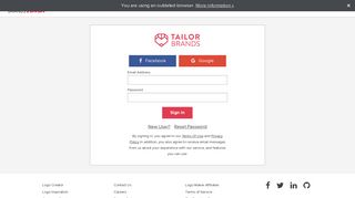 Sign In - Tailor Brands