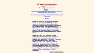 UW Medicine Application Login