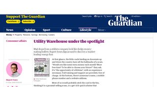 Utility Warehouse under the spotlight | Money | The Guardian
