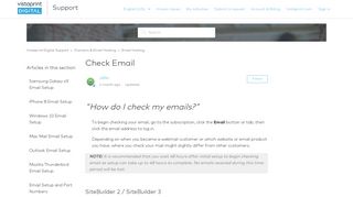 Check Email – Vistaprint Digital Support