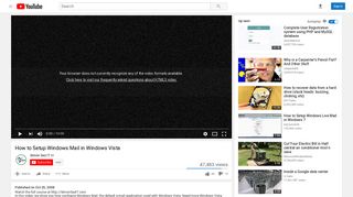 How to Setup Windows Mail in Windows Vista - YouTube