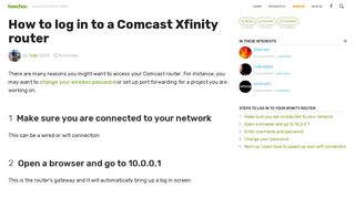 How to log in to a Comcast Xfinity router - howchoo
