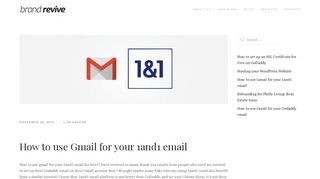 How to use Gmail for your 1and1 email - Tutorial - Brand Revive ...