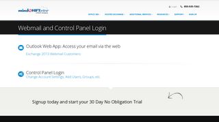 Login to your Cloud Services Control Panel or Webmail