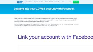 Logging into your 12WBT account with Facebook - 12wbt.com