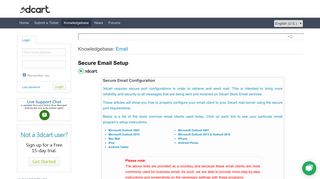 Secure Email Setup - 3dcart Support