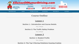 Defensive Driving Course Outline | A Sense Of Humor Defensive Driving