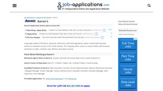 Aaron's Application, Jobs & Careers Online - Job-Applications.com