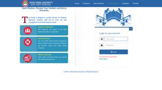 Login to your account - Addis Ababa University