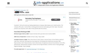 ABM Application, Jobs & Careers Online - Job-Applications.com