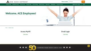 Employee Login - ACE Cash Express