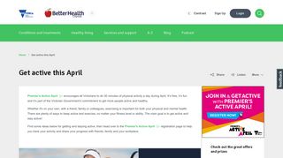 Get active this April - Better Health Channel