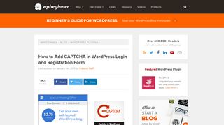 How to Add CAPTCHA in WordPress Login & Registration Form