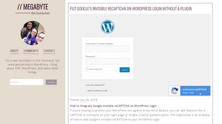 Put Google's Invisible reCAPTCHA on WordPress Login Without a ...