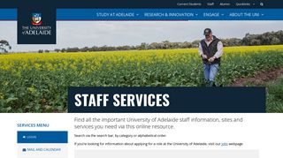 Staff Services - University of Adelaide