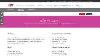 Client Support Centres | ADP Payroll