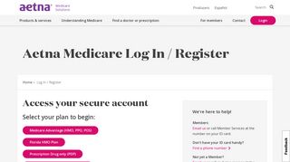 Aetna Medicare Log In / Register | Aetna Medicare