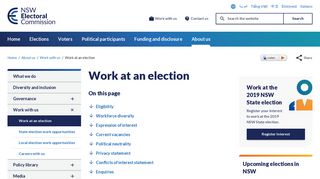 Work at an election - NSW Electoral Commission