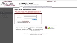 Extension Online: login to your free online course account
