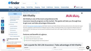AIA Vitality Rewards Program Explained | finder.com.au