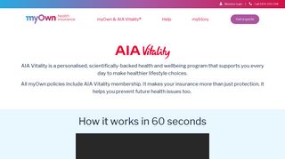 myOwn & AIA Vitality® | myOwn Health Insurance