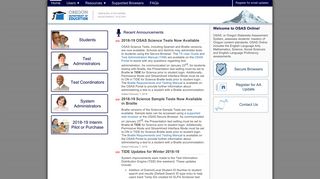 Oregon Statewide Assessment System Portal