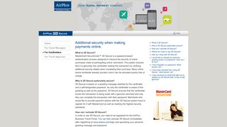 AirPlus 3D Secure | For Cardholders