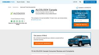 Top 70 Reviews and Complaints about ALCOLOCK Canada